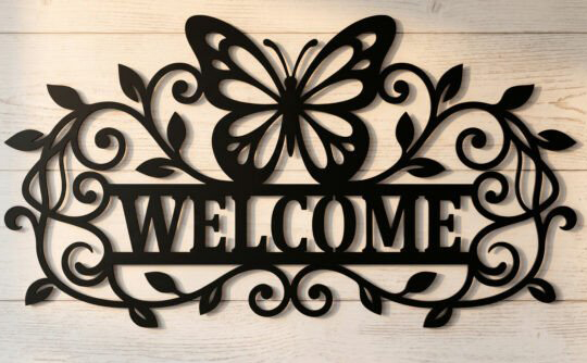 Butterfly Welcome Sign